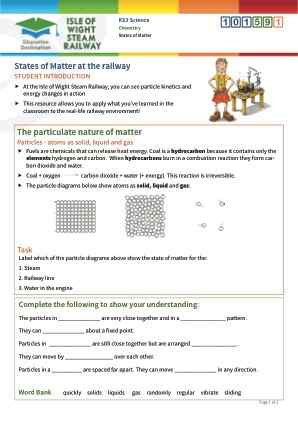 Click to view Resource 101591 States of matter at the railway